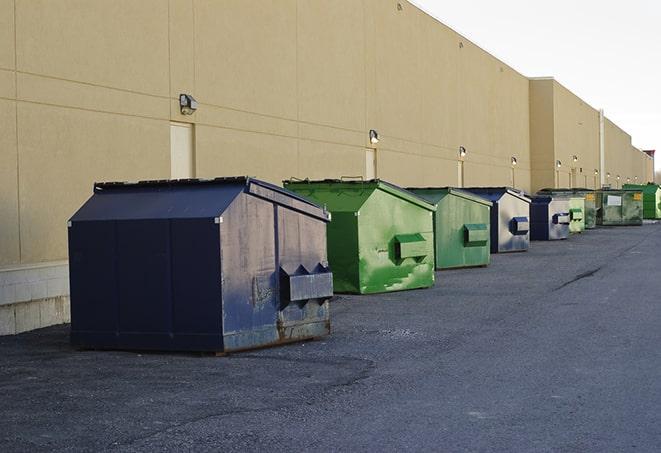 a row of industrial dumpsters at a construction site in Catharpin VA